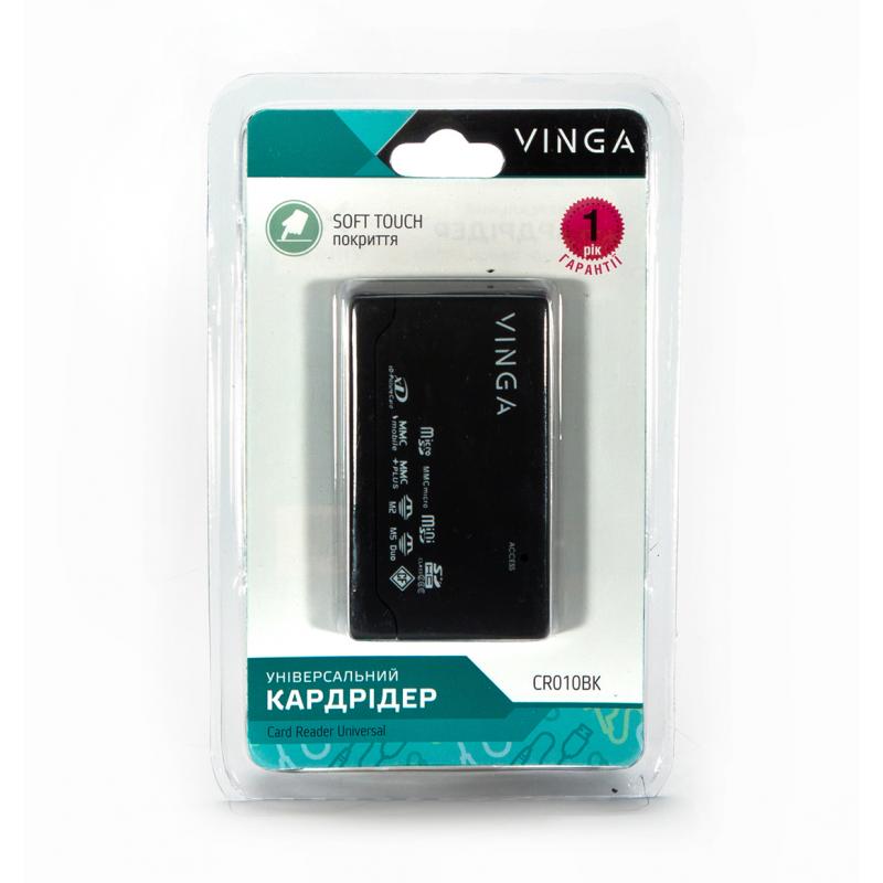 Зчитувач флеш-карт Vinga CR010BK
