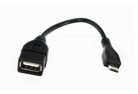 Перехідник OTG USB 2.0 AF to Micro 5P 0.1m Vinga (CB010BK)