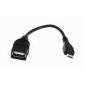 Перехідник OTG USB 2.0 AF to Micro 5P 0.1m Vinga (CB010BK)