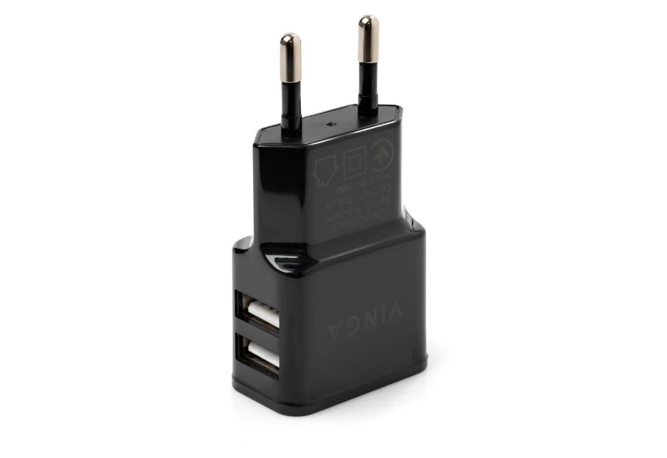 Charger Vinga 2 Port USB Wall Charger 2.1A (VCPWCH2USB2ABK)