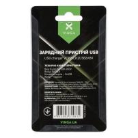 Зарядний пристрій Vinga 2 Port USB Wall Charger 2.1A (VCPWCH2USB2ABK)