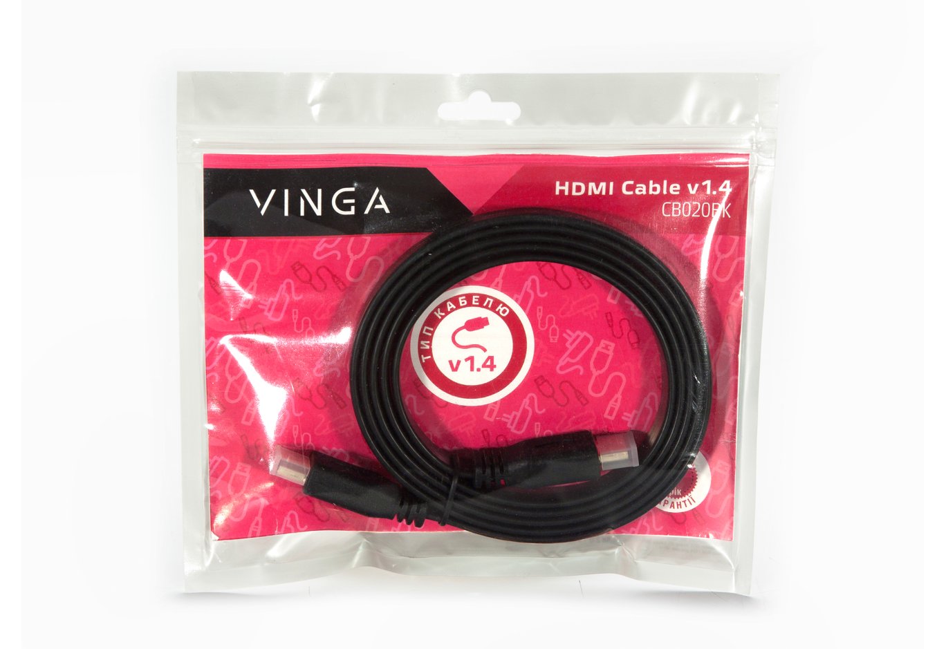 Multimedia cable HDMI to HDMI  1.5m Vinga (CB020BK)