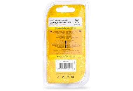 Зарядний пристрій Vinga CB 333 USB*2ports 2.1A (APA0333BK)