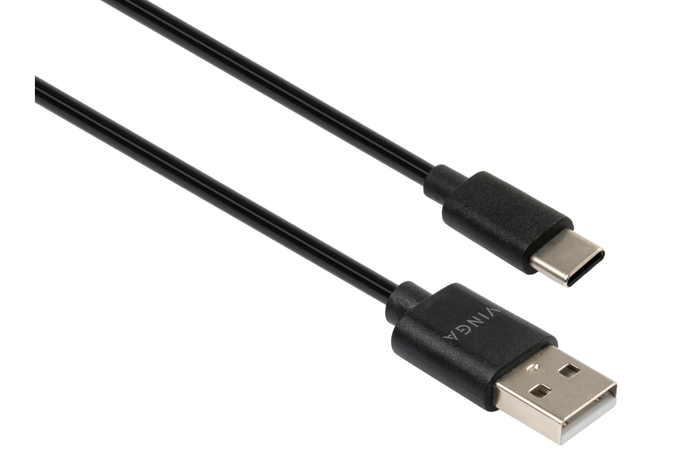 Дата кабель USB 2.0 AM to USB-C 1.8m Spring black Vinga (VCPDCTCS1.8BK)