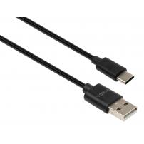 Дата кабель USB 2.0 AM to USB-C 1.8m Spring black Vinga (VCPDCTCS1.8BK)