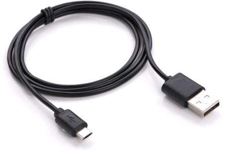 Дата кабель USB 2.0 AM to Micro 5P 1.0m Rainbow M Black Vinga (CUM0100BK)