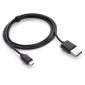 Дата кабель USB 2.0 AM to Micro 5P 1.0m Rainbow M Black Vinga (CUM0100BK)