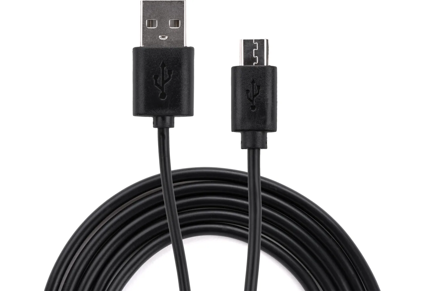 Data cable USB 2.0 AM to Micro 5P 1.0m Rainbow M Black Vinga (CUM0100BK)