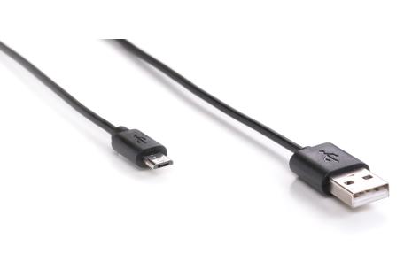 Дата кабель USB 2.0 AM to Micro 5P 1.0m Rainbow M Black Vinga (CUM0100BK)