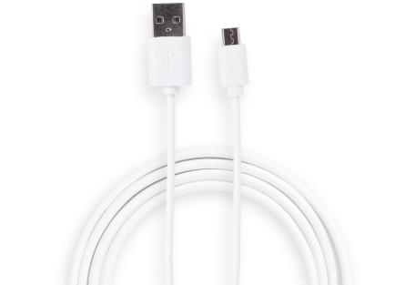 Дата кабель USB 2.0 AM to Micro 5P 1.0m Rainbow M White Vinga (CUM0100WH)