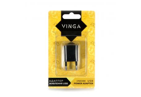 Зарядний пристрій Vinga CB 03 SOLO Black 5V 1A (LPA0030BK)