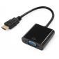 Перехідник HDMI M to VGA F 0.15m 1080p black Vinga (VCPAHDMIM2VGAFBK)