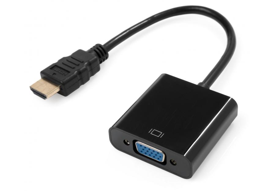 Adapter HDMI M to VGA F 0.15m 1080p black Vinga (VCPAHDMIM2VGAFBK)