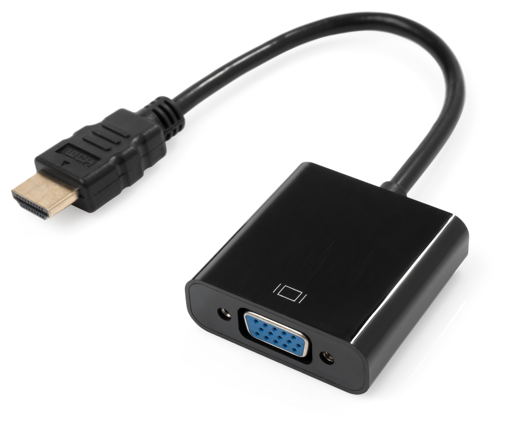Перехідник HDMI M to VGA F 0.15m 1080p black Vinga (VCPAHDMIM2VGAFBK)
