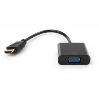 Перехідник HDMI M to VGA F 0.15m 1080p black Vinga (VCPAHDMIM2VGAFBK)
