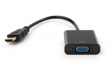 Перехідник HDMI M to VGA F 0.15m 1080p black Vinga (VCPAHDMIM2VGAFBK)