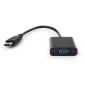 Перехідник HDMI M to VGA F 0.15m 1080p black Vinga (VCPAHDMIM2VGAFBK)