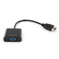 Перехідник HDMI M to VGA F 0.15m 1080p black Vinga (VCPAHDMIM2VGAFBK)
