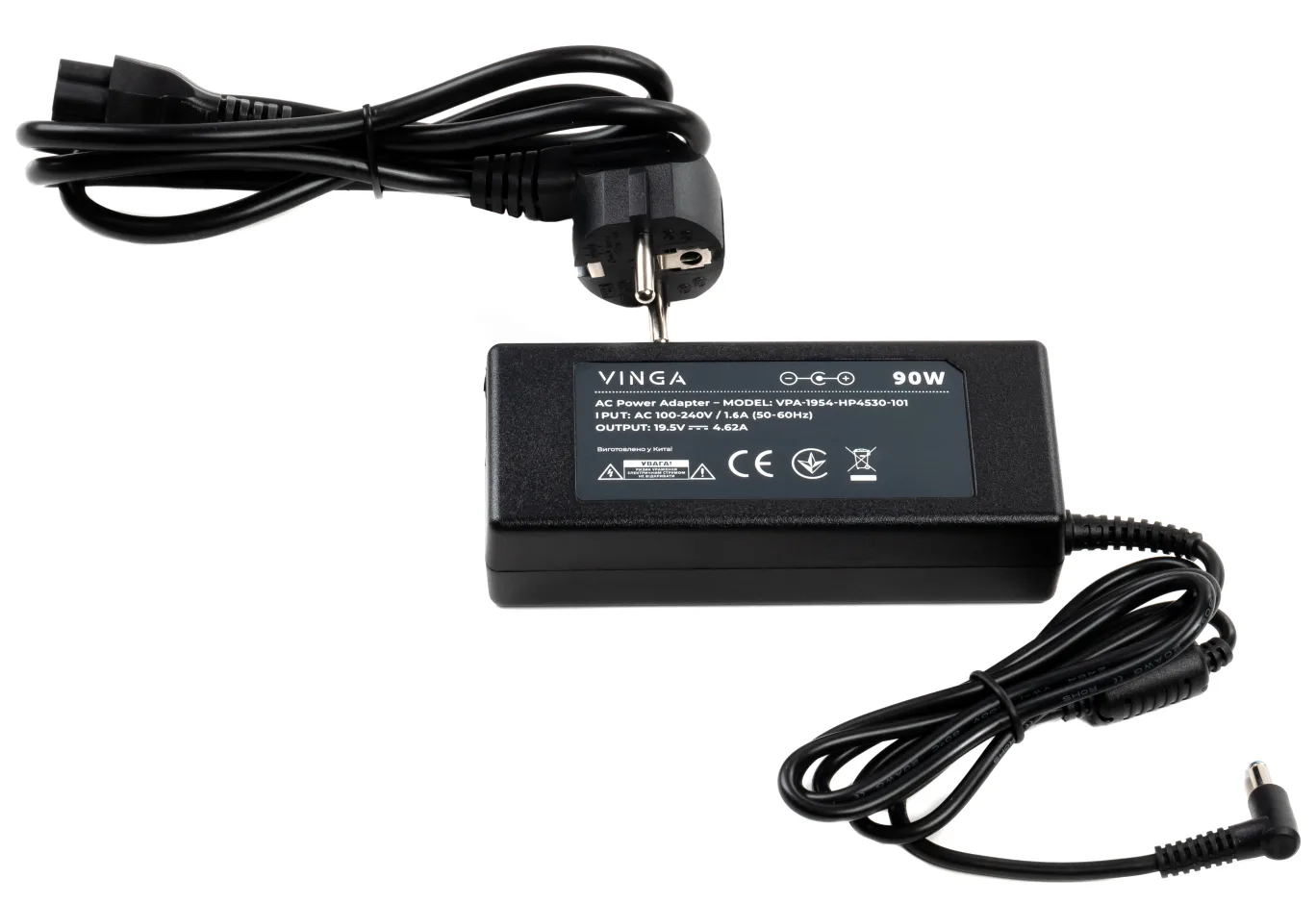 Laptop power supply Vinga HP 90W 19.5V 4.62А 4.5*3.0 (VPA-1954-HP4530-101)