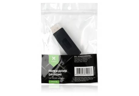 Перехідник Display Port M to HDMI F Vinga (VCPADPF2HDMIMBK)
