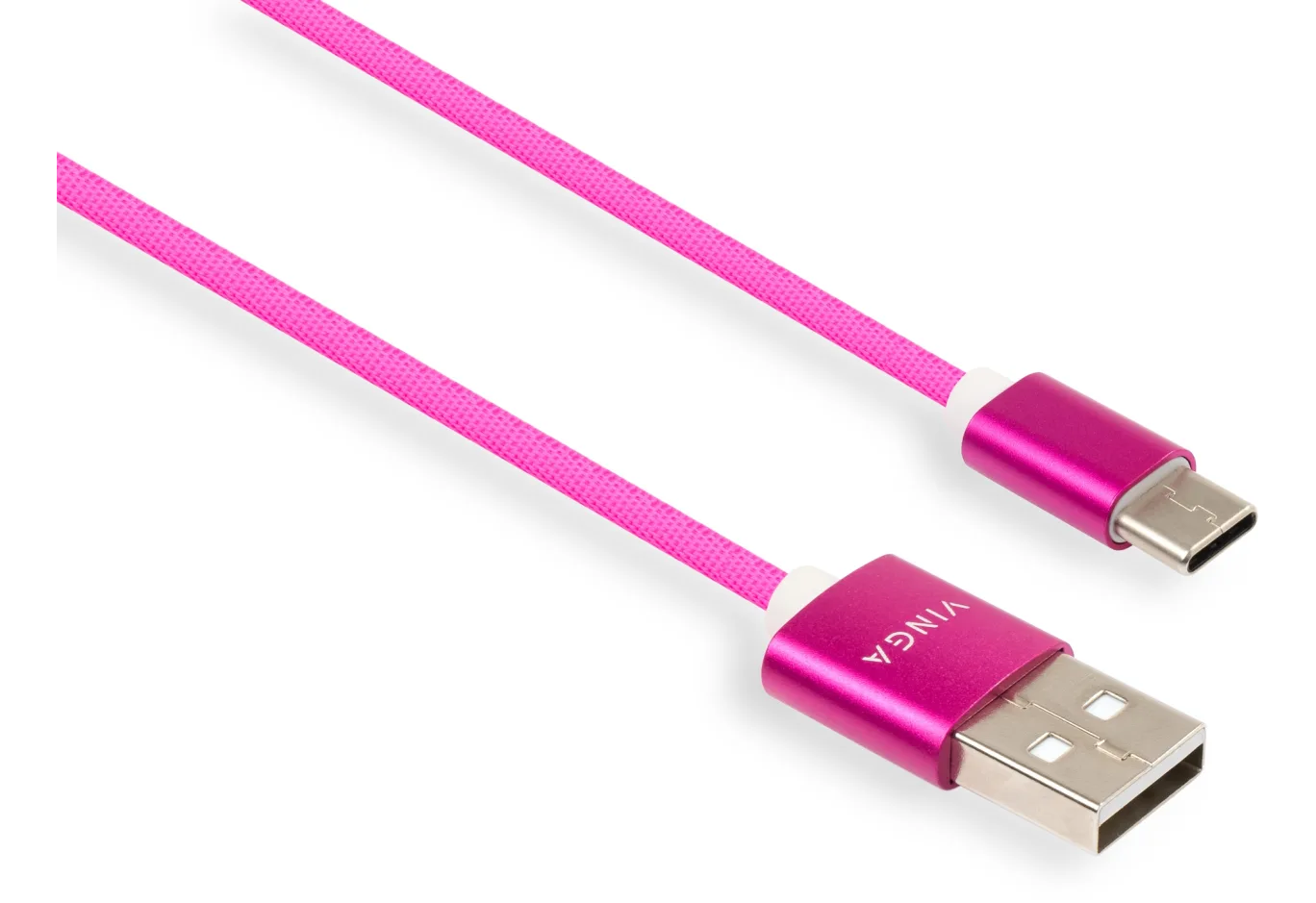 Дата кабель USB 2.0 AM to USB-C 1.0m rainbow nylon Vinga (VCPDCTCCOLNB1RS)