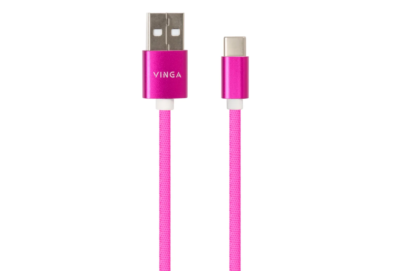 Дата кабель USB 2.0 AM to USB-C 1.0m rainbow nylon Vinga (VCPDCTCCOLNB1RS)