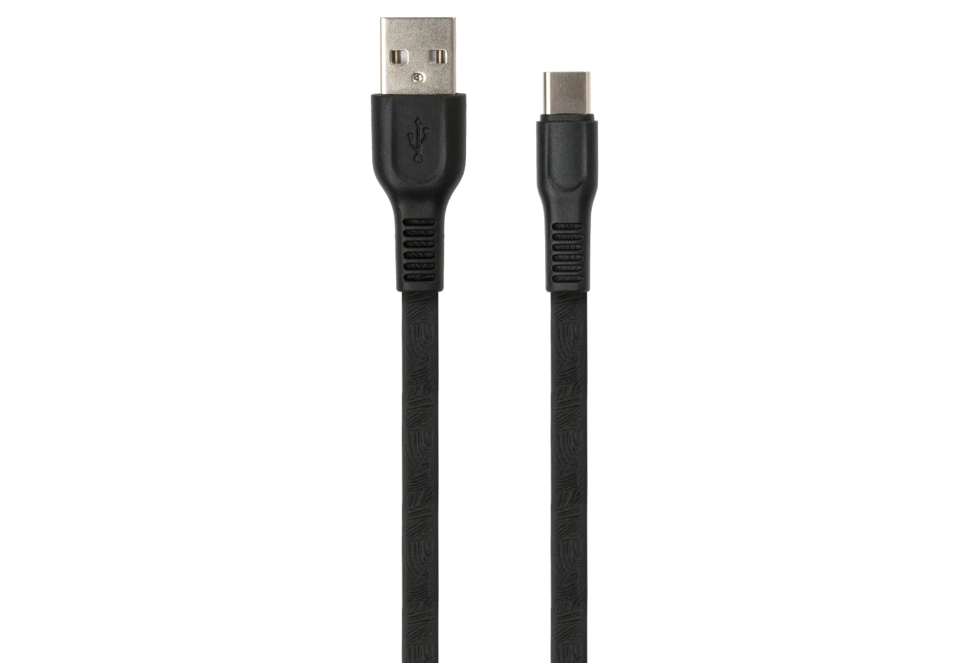 Data cable USB 2.0 AM to USB-C 1.0m flat art TPE back Vinga (VCPDCTCFTPE1BK)