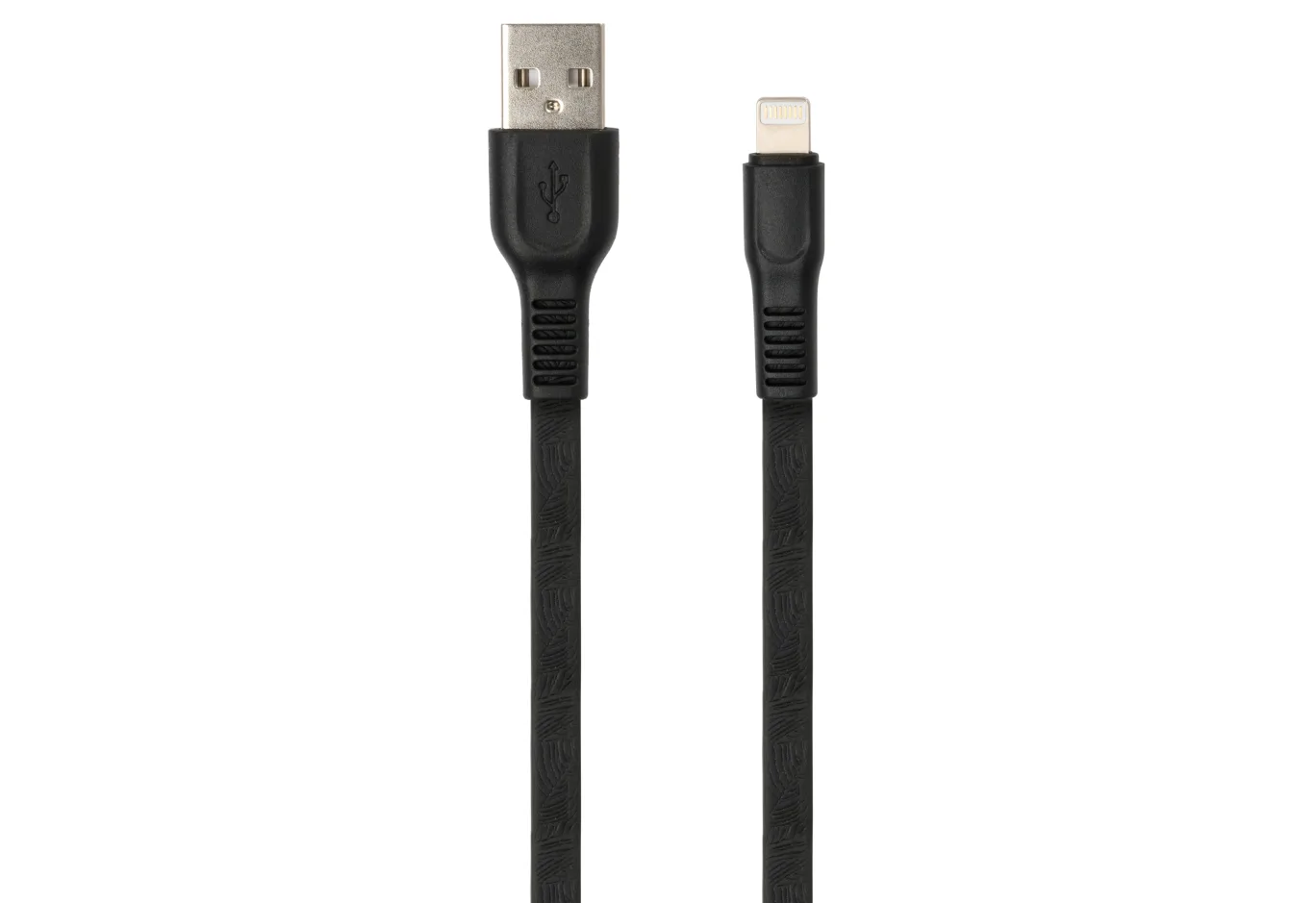Data cable USB 2.0 AM to Lightning 1.0m flat art TPE back Vinga (VCPDCLFTPE1BK)
