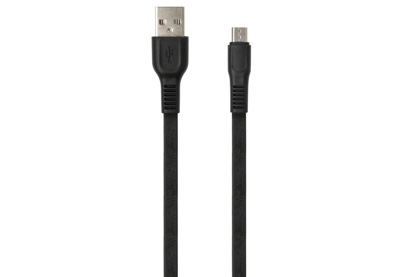 Data cable USB 2.0 AM to Micro 5P 1.0m flat art TPE back Vinga (VCPDCMFTPE1BK)
