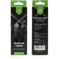 Дата кабель USB 2.0 AM to Micro 5P 1.0m flat art TPE back Vinga (VCPDCMFTPE1BK)