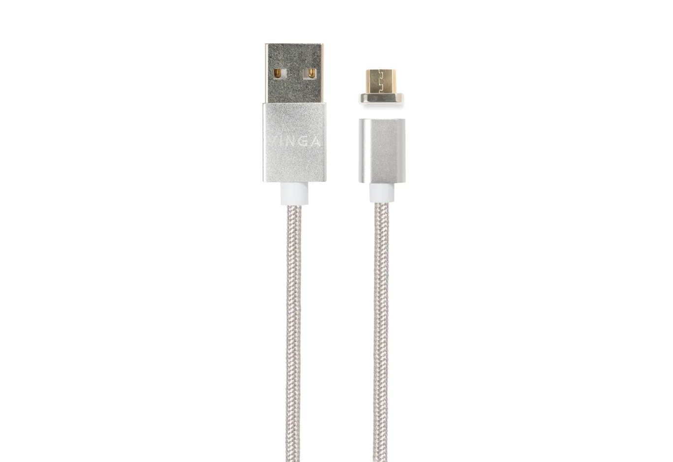 Data cable USB 2.0 AM to Micro 5P 1.0m Magnetic Vinga (VCPDCMMAG1S)