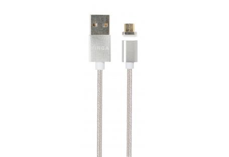 Дата кабель USB 2.0 AM to Micro 5P 1.0m Magnetic Vinga (VCPDCMMAG1S)