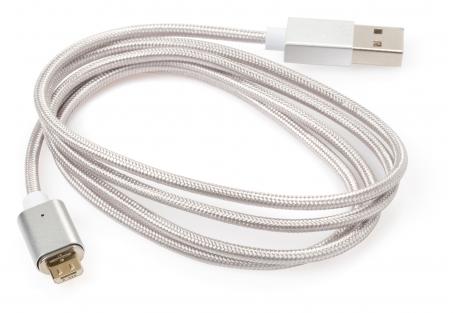 Дата кабель USB 2.0 AM to Micro 5P 1.0m Magnetic Vinga (VCPDCMMAG1S)