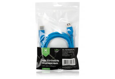 Дата кабель USB 3.0 AM/AF 1.8m Vinga (VCPUSB3AMAF1.8B)