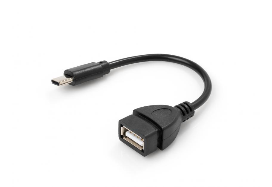 Adapter OTG USB 2.0 AF to USB-C 0.1m Vinga (VCPDCOTGTCBK)