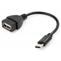 Перехідник OTG USB 2.0 AF to USB-C 0.1m Vinga (VCPDCOTGTCBK)