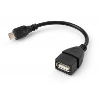 Перехідник OTG USB 2.0 AF to Micro 5P 0.15m Vinga (VCPDCOTGMBK)
