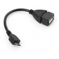 Перехідник OTG USB 2.0 AF to Micro 5P 0.15m Vinga (VCPDCOTGMBK)