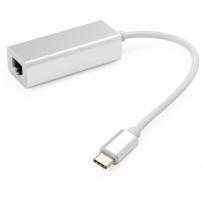 Перехідник USB-C to RJ45 Ethernet 1000Mbps aluminium Vinga (VCPATC2GBLNS)