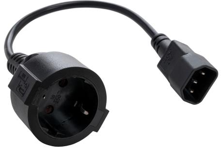 Кабель живлення C14 to Schuko 0.75mm2 Copper Vinga (VPCC14S75C)