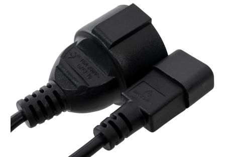 Кабель живлення C14 to Schuko 0.75mm2 Copper Vinga (VPCC14S75C)