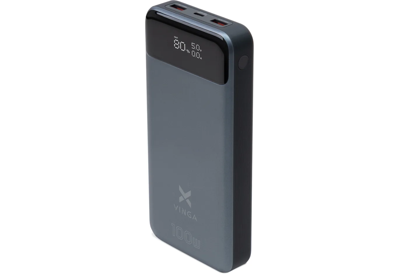 Universal Battery Vinga 30000 mAh 100W Display VA Grey (Li-Ion) (VPBB30100)