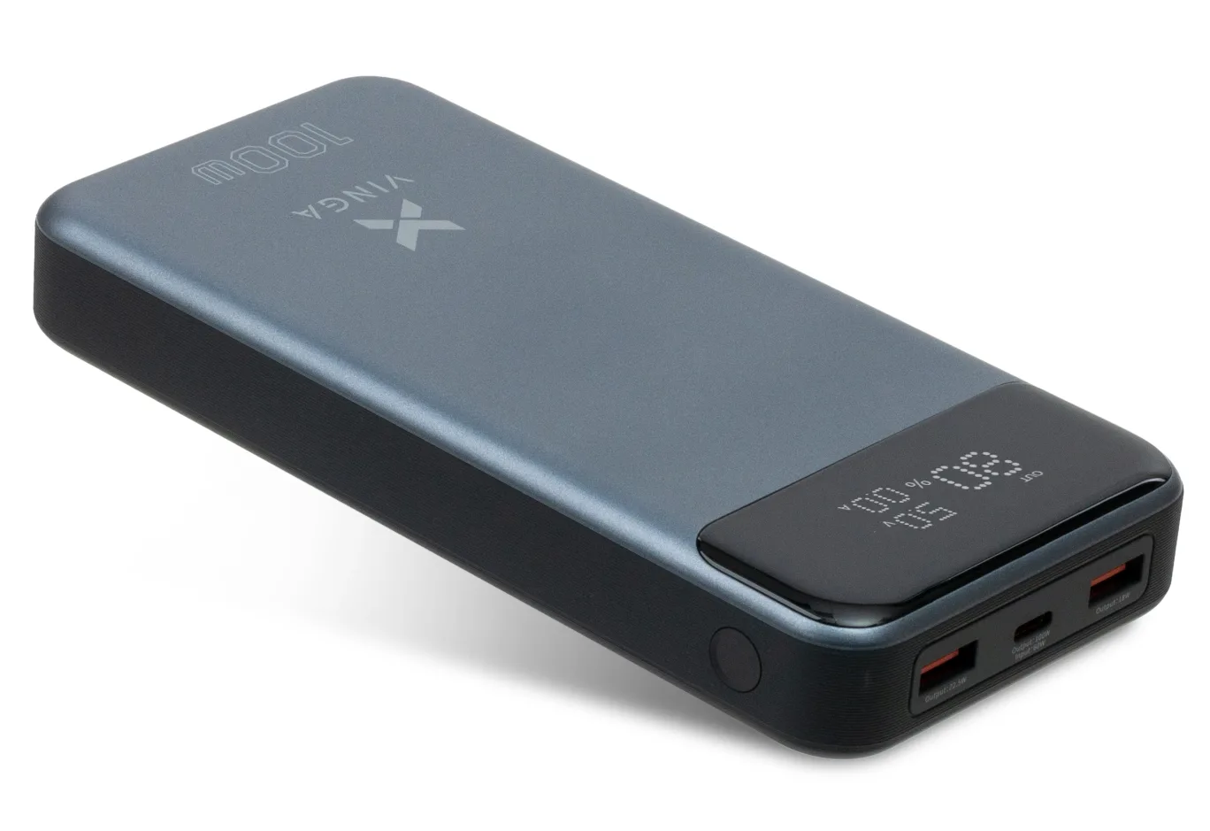 Universal Battery Vinga 30000 mAh 100W Display VA Grey (Li-Ion) (VPBB30100)