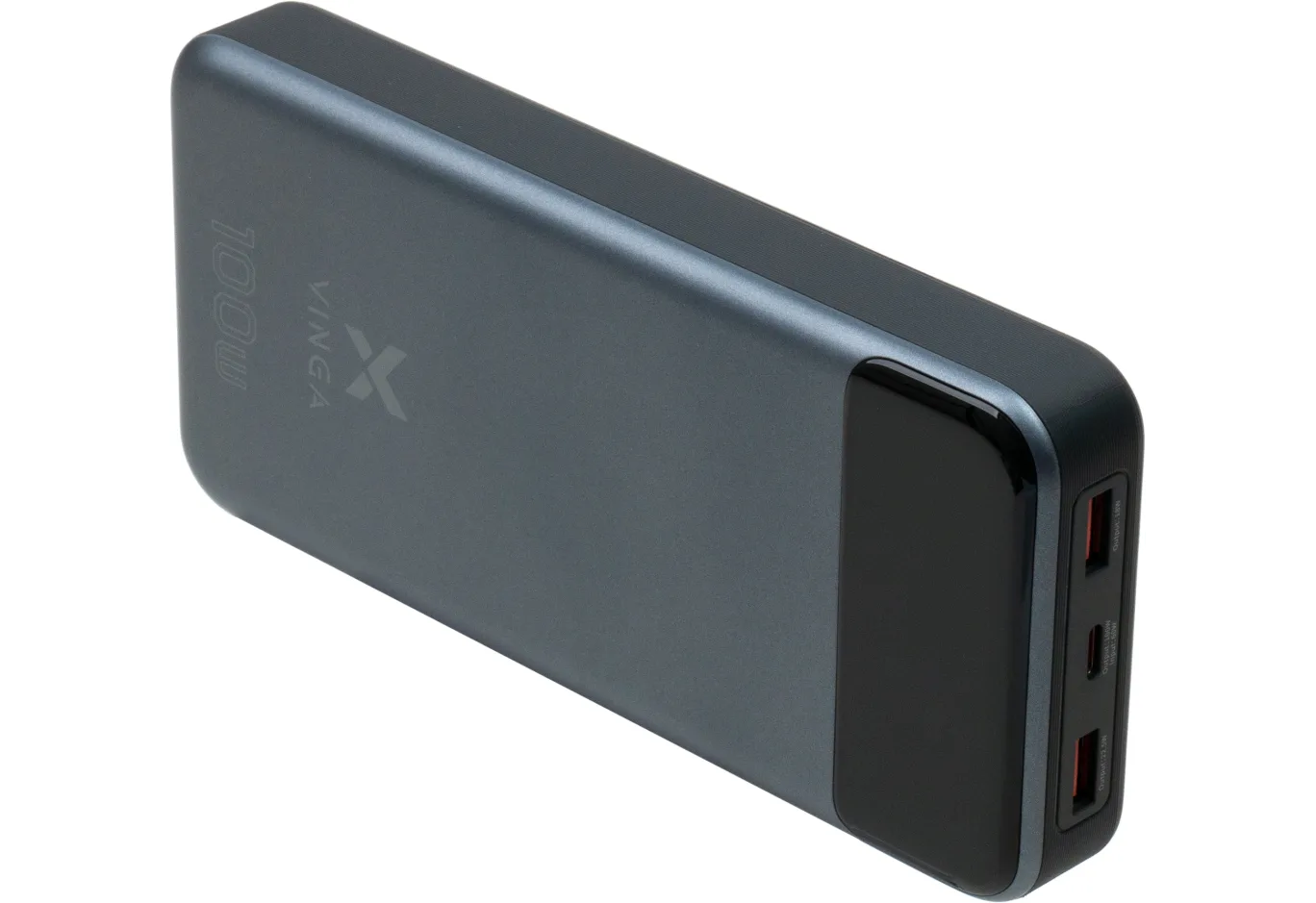 Universal Battery Vinga 30000 mAh 100W Display VA Grey (Li-Ion) (VPBB30100)