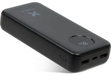 Батарея універсальна Vinga 20000 mAh 22.5W Display Black (VPBB2022)