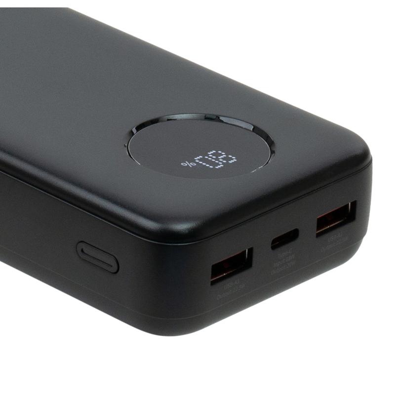 Батарея універсальна Vinga 20000 mAh 22.5W Display Black (VPBB2022)