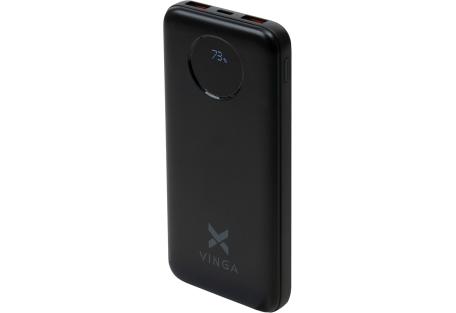 Батарея універсальна Vinga 10000 mAh 22.5W Display Black (VPBB1022)