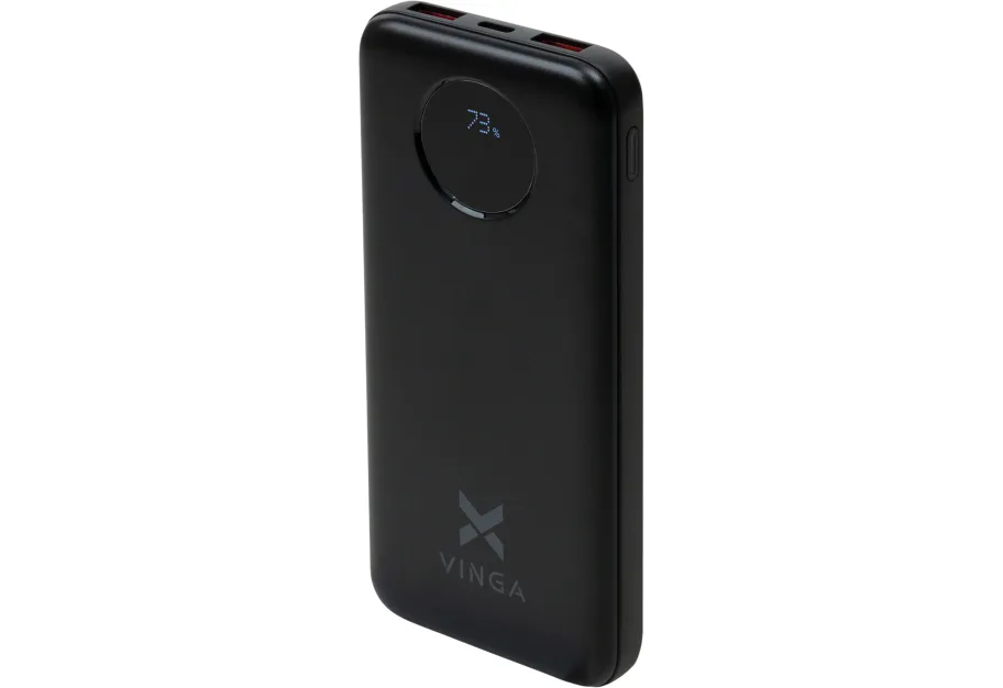 Universal Battery Vinga 10000 mAh 22.5W Display Black (VPBB1022)
