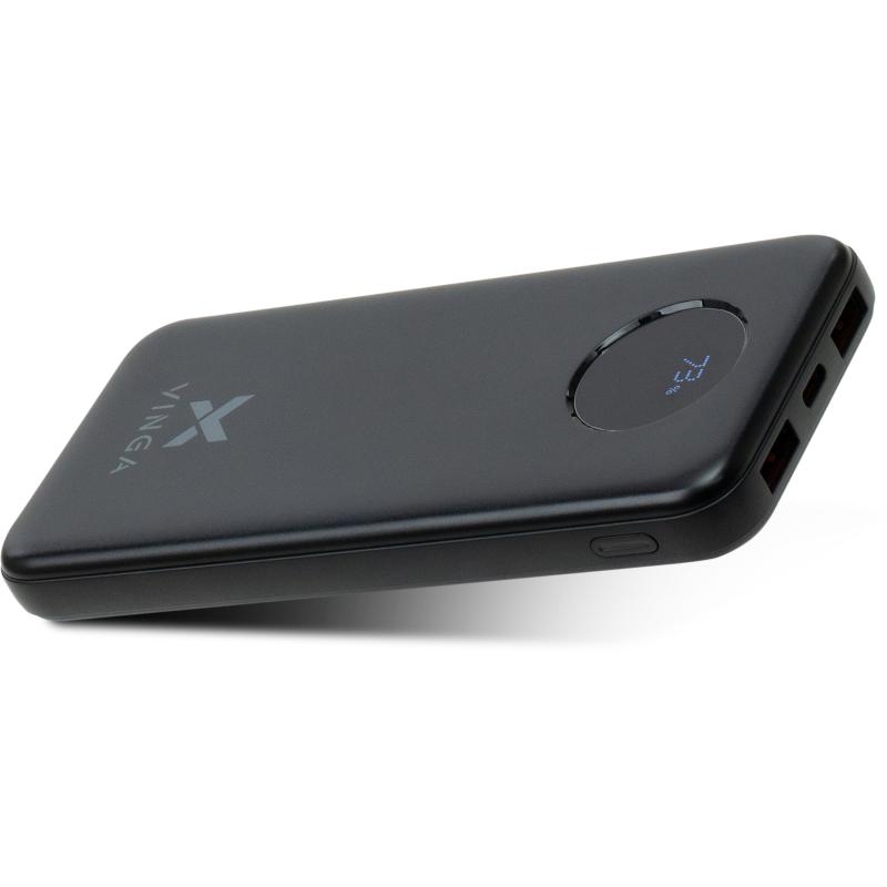 Батарея універсальна Vinga 10000 mAh 22.5W Display Black (VPBB1022)
