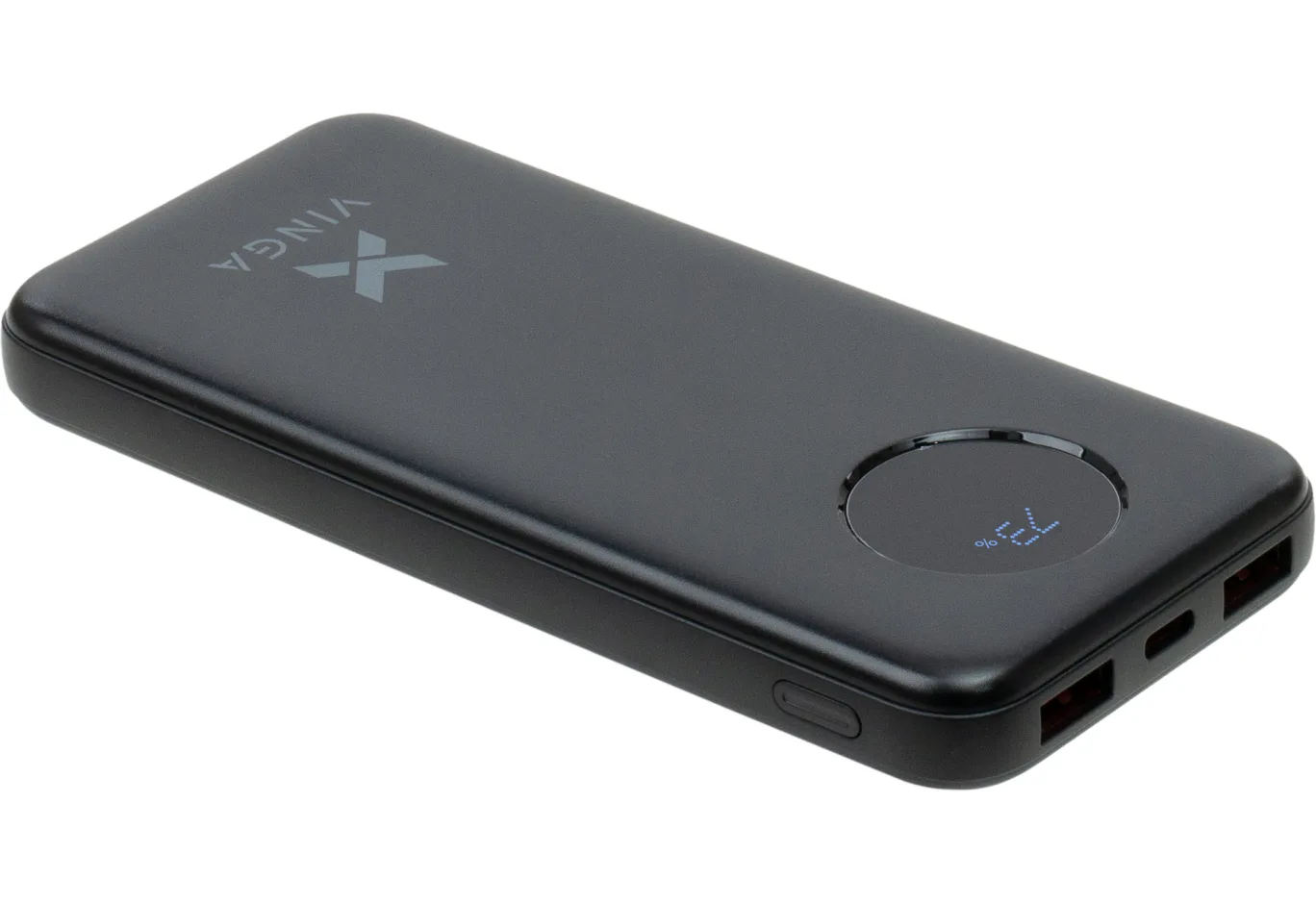 Батарея універсальна Vinga 10000 mAh 22.5W Display Black (VPBB1022)
